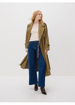 Reserved - Jeansy wide leg z bandaną - granatowy ze sklepu Reserved w kategorii Jeansy damskie - zdjęcie 187539843