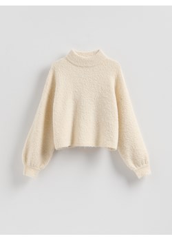 Reserved - Sweter z bufiastymi rękawami - kremowy ze sklepu Reserved w kategorii Swetry damskie - zdjęcie 187540021
