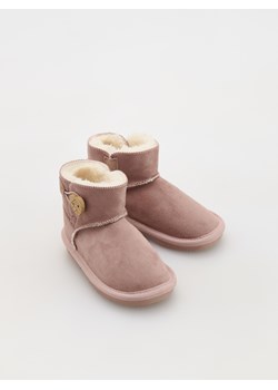 Reserved - Ocieplane botki - brudny róż ze sklepu Reserved w kategorii Buty zimowe dziecięce - zdjęcie 187540123