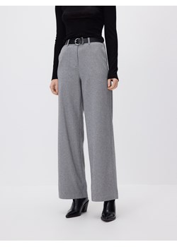 Reserved - Spodnie z paskiem - ciemnoszary ze sklepu Reserved w kategorii Spodnie damskie - zdjęcie 187540140