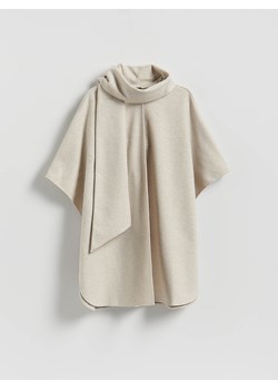 Reserved - Ponczo z szalowym kołnierzem - beżowy ze sklepu Reserved w kategorii Poncza - zdjęcie 187540173