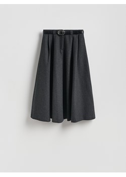 Reserved - Spódnica z wełną - ciemnoszary ze sklepu Reserved w kategorii Spódnice - zdjęcie 187540191