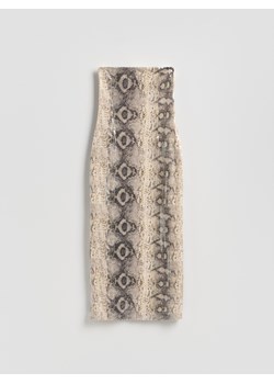 Reserved - Sukienka midi w zwierzęcy wzór - wielobarwny ze sklepu Reserved w kategorii Sukienki - zdjęcie 187540271