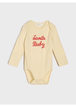 Sinsay - Body z motywem świątecznym - kremowy ze sklepu Sinsay w kategorii Body niemowlęce - zdjęcie 187540664