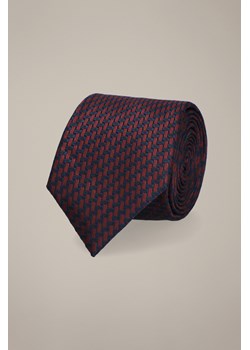 Krawat Bordowo-Granatowy Wzór Geometryczny ze sklepu Lancerto S.A. w kategorii Krawaty - zdjęcie 187541044