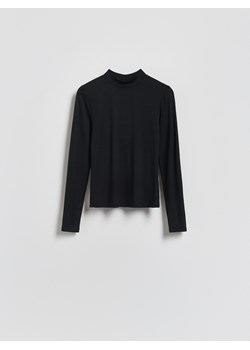 Reserved - Longsleeve z włóknami bambusowymi - czarny ze sklepu Reserved w kategorii Bluzki damskie - zdjęcie 187541201