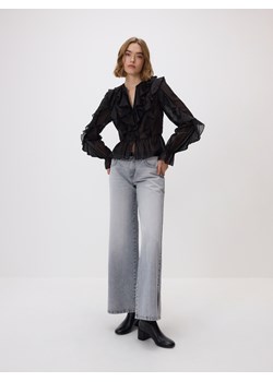 Reserved - Bluzka z lyocellem - czarny ze sklepu Reserved w kategorii Bluzki damskie - zdjęcie 187541651