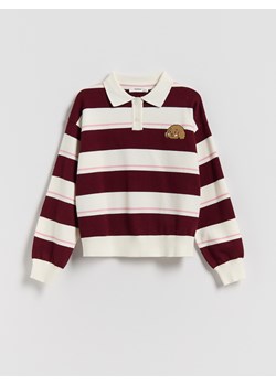 Reserved - Sweter polo w paski - wielobarwny ze sklepu Reserved w kategorii Swetry dziewczęce - zdjęcie 187541811