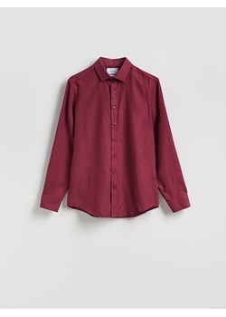 Reserved - Koszula slim z bawełny egipskiej - bordowy ze sklepu Reserved w kategorii Koszule męskie - zdjęcie 187541861