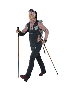 DYNAFIT Kurtka softshellowa "Speed" w kolorze czarno-jasnoróżowym ze sklepu Limango Polska w kategorii Kurtki damskie - zdjęcie 187542142