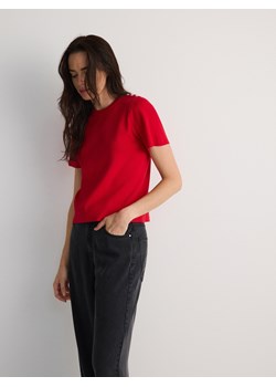 Reserved - Sweter z krótkimi rękawami - czerwony ze sklepu Reserved w kategorii Swetry damskie - zdjęcie 187544012