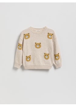 Reserved - Sweter ze wzorem - beżowy ze sklepu Reserved w kategorii Swetry chłopięce - zdjęcie 187544051