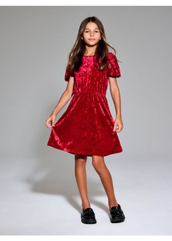 Sinsay - Welurowa sukienka - czerwony ze sklepu Sinsay w kategorii Sukienki dziewczęce - zdjęcie 187544462