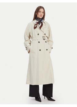 Tommy Hilfiger Trencz WW0WW45632 Beżowy Oversize ze sklepu MODIVO w kategorii Płaszcze damskie - zdjęcie 187545401