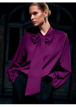Mohito - Bluzka z wiązaniem - ciemny fiolet ze sklepu Mohito w kategorii Bluzki damskie - zdjęcie 187545750