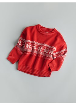 Reserved - Sweter ze wzorem - czerwony ze sklepu Reserved w kategorii Swetry chłopięce - zdjęcie 187545872