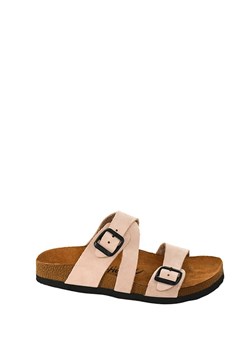 Moosefield Skórzane klapki w kolorze jasnoróżowym ze sklepu Limango Polska w kategorii Klapki damskie - zdjęcie 187546013