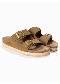 BAYTON Skórzane klapki &quot;Atlas&quot; w kolorze jasnobrązowym ze sklepu Limango Polska w kategorii Klapki damskie - zdjęcie 187546370