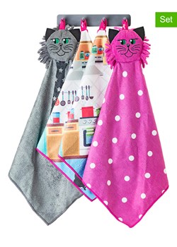 Vigar 5-częściowy zestaw  &quot;Felix&quot; w kolorze różowo-szarym do naczyń ze sklepu Limango Polska w kategorii Ścierki kuchenne - zdjęcie 187546600