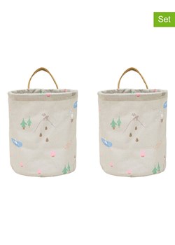 OYOY mini Koszyki (2 szt.) &quot;Deer &amp; Duck&quot; w kolorze beżowym - wys. 22 x Ø 18 cm ze sklepu Limango Polska w kategorii Pojemniki kuchenne - zdjęcie 187546672