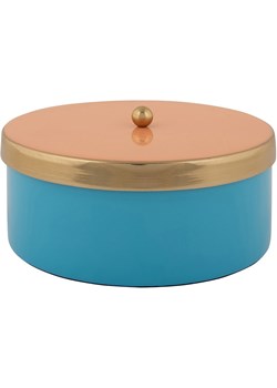 Present Time Pojemnik &quot;Funky&quot; w kolorze turkusowo-niebieskim - Ø 16 cm ze sklepu Limango Polska w kategorii Akcesoria i przechowywanie - zdjęcie 187546692