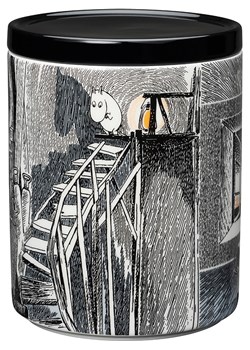 Moomin Pojemnik &quot;True to its origins&quot; w kolorze czarno-szarym - 1,2 l ze sklepu Limango Polska w kategorii Pojemniki kuchenne - zdjęcie 187546723