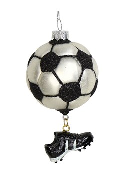 Kersten Ozdoba choinkowa &quot;Soccer Ball&quot; w kolorze czarno-białym - wys. 12 cm ze sklepu Limango Polska w kategorii Dekoracje bożonarodzeniowe - zdjęcie 187546934