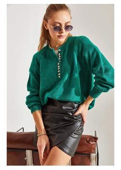 Bianco Lucci Sweter w kolorze zielonym ze sklepu Limango Polska w kategorii Swetry damskie - zdjęcie 187546941