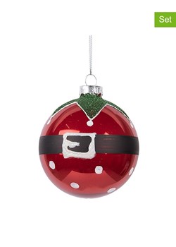 Clayre &amp; Eef Bombki (2 szt.) w kolorze czerwonym - Ø 8 cm ze sklepu Limango Polska w kategorii Dekoracje bożonarodzeniowe - zdjęcie 187547183