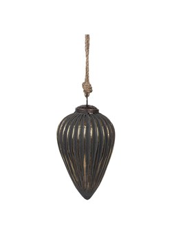 Clayre &amp; Eef Bombka w kolorze złoto-szarym - wys. 13 x Ø 10 cm ze sklepu Limango Polska w kategorii Dekoracje bożonarodzeniowe - zdjęcie 187547194