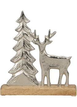 POSIWIO Figurka dekoracyjna &quot;Deer&quot; w kolorze srebrnym - 23 x 26 x 5 cm ze sklepu Limango Polska w kategorii Dekoracje - zdjęcie 187547273