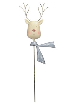 POSIWIO Dekoracja ogrodowa &quot;Moose Head&quot; w kolorze kremowo-błękitnym - 27 x 87,5 cm ze sklepu Limango Polska w kategorii Dekoracje i akcesoria ogrodowe - zdjęcie 187547274