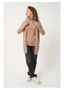 AUTHENTIC CASHMERE Kaszmirowy kardigan &quot;Cimet&quot; w kolorze beżowym ze sklepu Limango Polska w kategorii Swetry damskie - zdjęcie 187548152