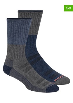 Skechers Skarpety (2 pary) w kolorze niebiesko-szarym ze sklepu Limango Polska w kategorii Skarpetki męskie - zdjęcie 187548330