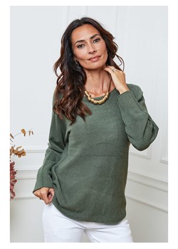 So Cachemire Sweter &quot;Ianaz&quot; w kolorze khaki ze sklepu Limango Polska w kategorii Swetry damskie - zdjęcie 187548481