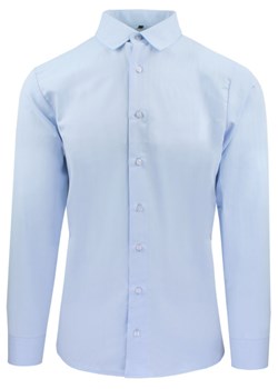 Delikatnie Wyszczuplana (Slim) Męska Koszula - Lanier - Błękit, Faktura w Jodełkę KSDWLNR0011jodlaNIEBsl ze sklepu JegoSzafa.pl w kategorii Koszule męskie - zdjęcie 187549311