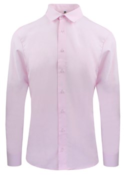 Delikatnie Wyszczuplana (Slim) Męska Koszula - Lanier - Różowa KSDWLNR0012jodlaROZsl ze sklepu JegoSzafa.pl w kategorii Koszule męskie - zdjęcie 187549320