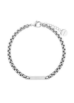 Bransoletka damska srebrna łańcuszkowa splot belcher z blaszką do grawerowania stal ze sklepu manoki.pl w kategorii Bransoletki - zdjęcie 187549321