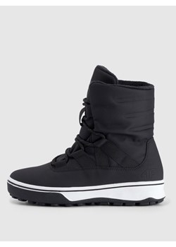 Chłopięce buty zimowe śniegowce 4F 4FJRAW25FSBSM035 - czarne ze sklepu Sportstylestory.com w kategorii Buty zimowe dziecięce - zdjęcie 187549852