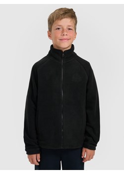 Chłopięcy polar rozpinany ze stójką 4F 4FJRAW25TFLEM490 - czarny ze sklepu Sportstylestory.com w kategorii Bluzy chłopięce - zdjęcie 187549884