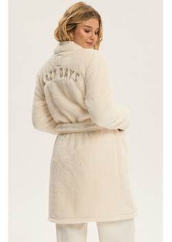 Esotiq ciepły szlafrok damski Bloovii Quiet 44028-01X, Kolor kremowy, Rozmiar L, BLOOVII ze sklepu Intymna w kategorii Szlafroki damskie - zdjęcie 187552651