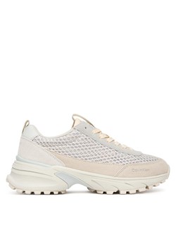 Calvin Klein Sneakersy Hike Runner Lace Up Techmix YW0YW02030 Écru ze sklepu MODIVO w kategorii Buty sportowe damskie - zdjęcie 187553724