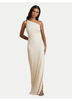 LAUREN RALPH LAUREN Sukienka wieczorowa 253980922003 Écru Slim Fit ze sklepu MODIVO w kategorii Sukienki - zdjęcie 187553813