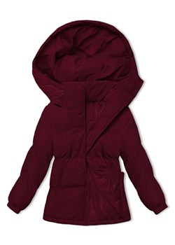 Damska kurtka zimowa z kapturem bordowa (5M3169-1) ze sklepu goodlookin.pl w kategorii Kurtki damskie - zdjęcie 187554273