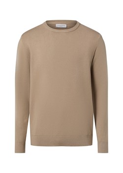 Lindbergh Męski sweter Mężczyźni wiskoza kitt jednolity ze sklepu vangraaf w kategorii Swetry męskie - zdjęcie 187554312