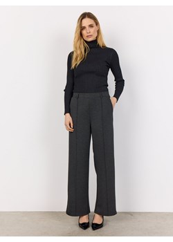 soyaconcept® Damskie spodnie materiałowe - SC-Vita 3 Kobiety antracytowy marmurkowy ze sklepu vangraaf w kategorii Spodnie damskie - zdjęcie 187554330