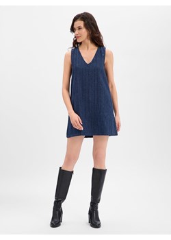 Noisy May Dżinsowa sukienka damska z cekinami - NMAmalie Kobiety Sztuczne włókno denim wypukły wzór tkaniny ze sklepu vangraaf w kategorii Sukienki - zdjęcie 187554360