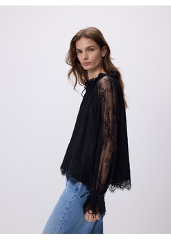 Reserved - Koronkowa bluzka - czarny ze sklepu Reserved w kategorii Bluzki damskie - zdjęcie 187554872