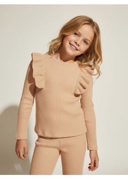 Sinsay - Komplet z dodatkiem wiskozy - beżowy ze sklepu Sinsay w kategorii Komplety dziewczęce - zdjęcie 187555660