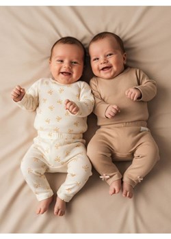 Sinsay - Bawełniane body 2 pack - kremowy ze sklepu Sinsay w kategorii Body niemowlęce - zdjęcie 187555780